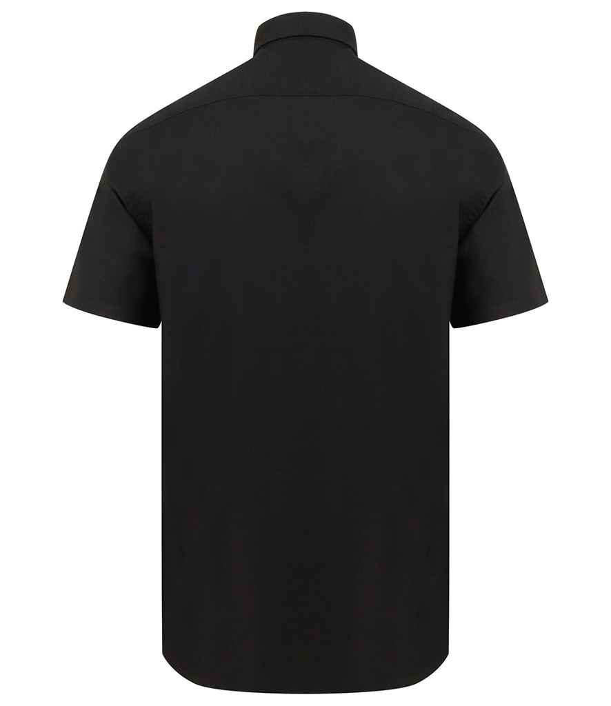 Henbury Modern Short Sleeve Regular Fit Oxford Shirt | Name Droppers ...