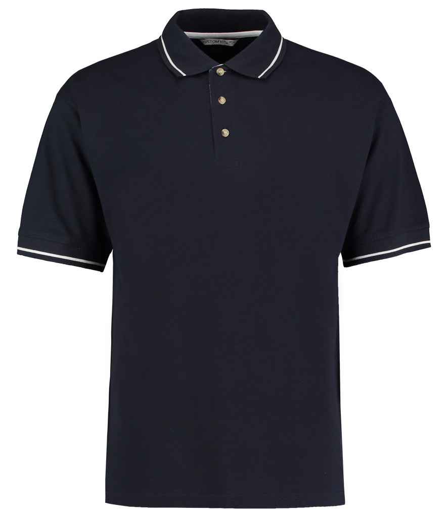 Kustom Kit St Mellion Tipped Cotton Piqué Polo Shirt | Name Droppers ...