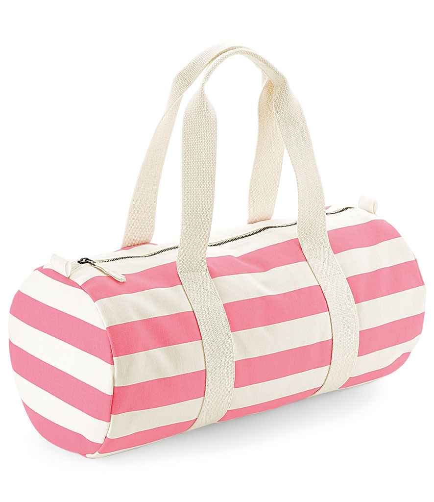 Westford Mill Striped Organic Barrel Bag  Name Droppers - Printing and  Embroidery Fife, Scotland
